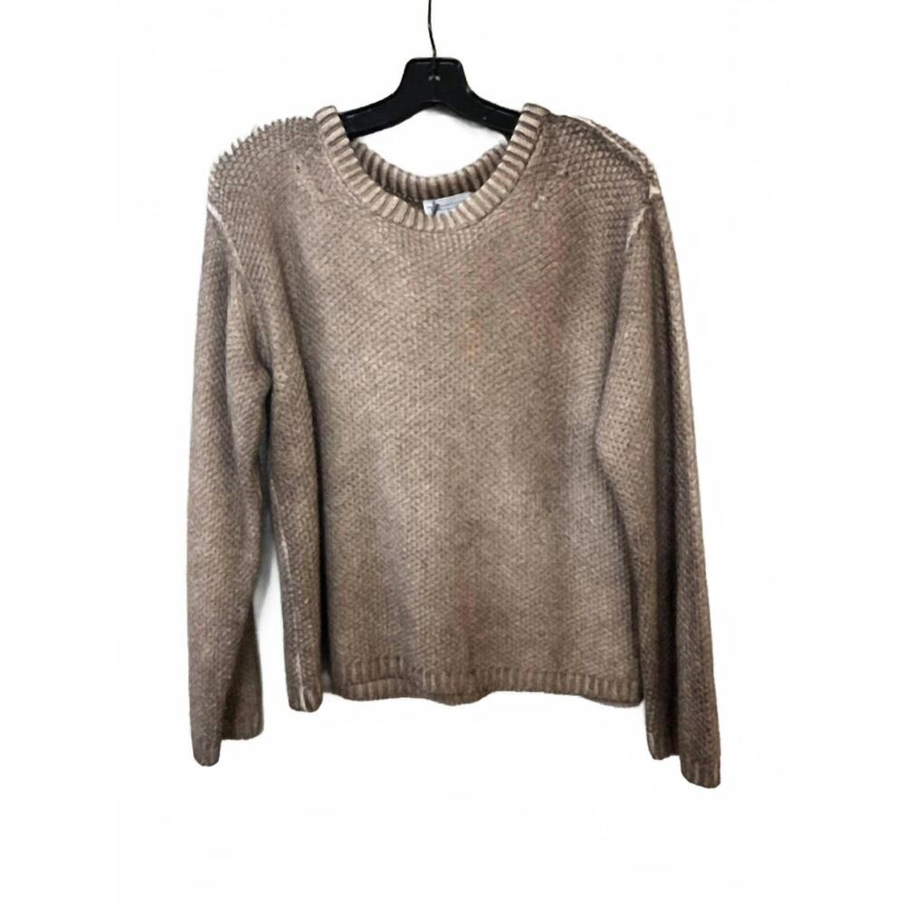 NEW PLOUMANAC'H women's patty soffio art cashmere crumble crewneck sweater in es